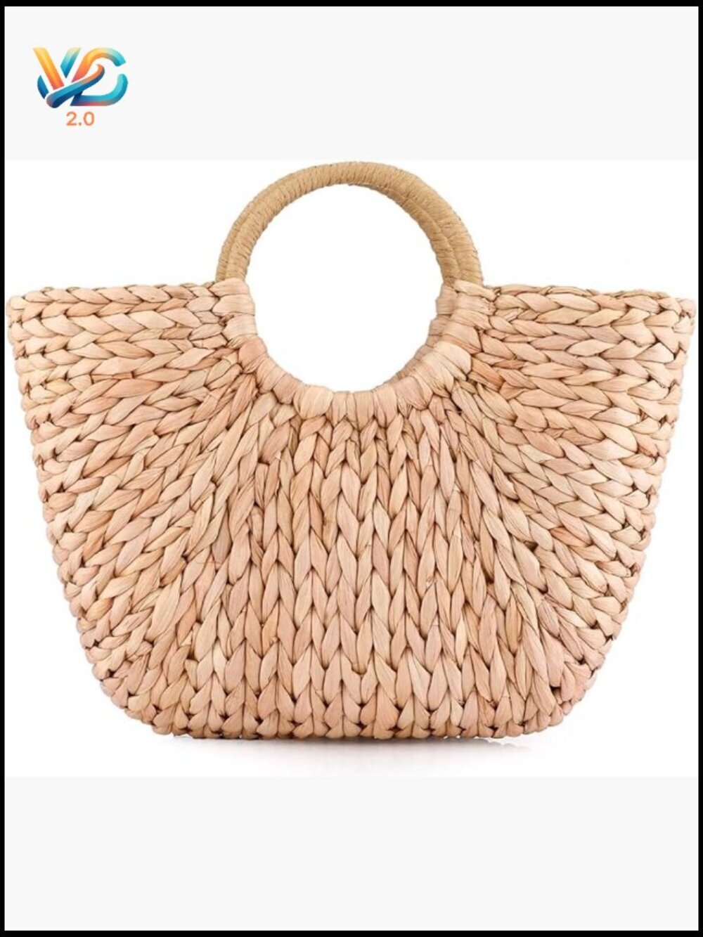 Woven Straw Tote Bag Handmade Summer Beach Handbag Clutch Crossbody - Picture 1 of 7